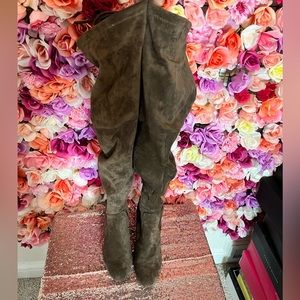 Chocolate Brown Over The Knee Boot